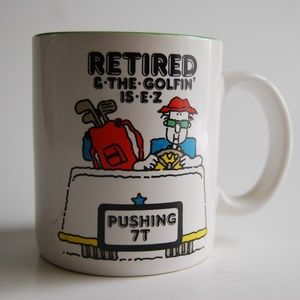 Vintage Coffee Mug Retired Golfing 9 to 5
